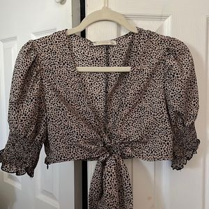 Patterned Cropped Top